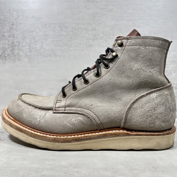 Truman Rambler Leather Vibram Soles Moc Toe Boots - Men's Size 10.5 - Gray - Picture 1 of 10